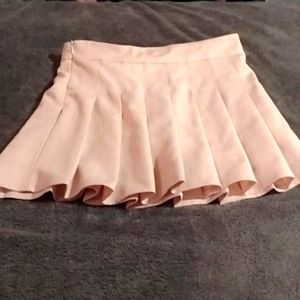 Pink plaid mini skirt